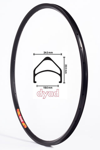 VELOCITY DYAD MSW 24 IN SILVER RIM