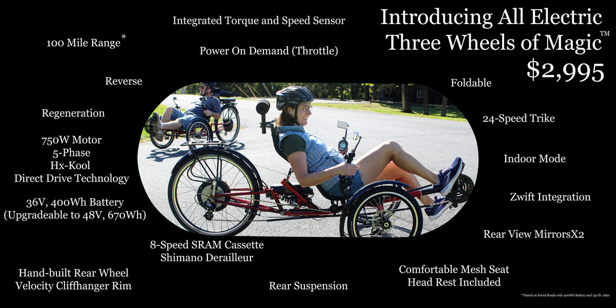 Three Wheels of Magic All Electric Recumbent Trike