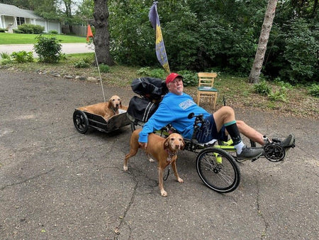 Alan Templin with his HP Velotechnik trike and Falco motor
