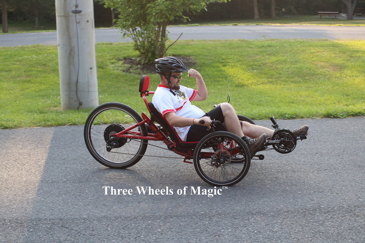 Three Wheels of Magic F1 Recumbent eTrike by Falco eMotors
