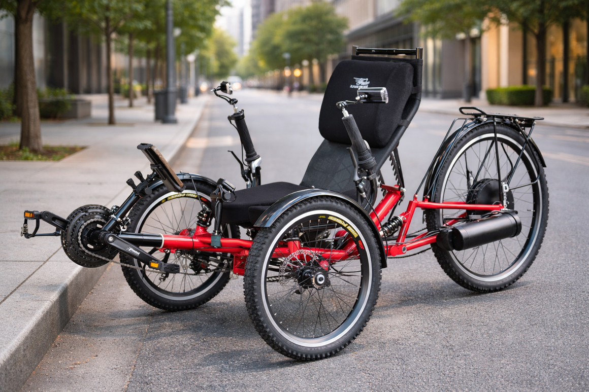 Three Wheels of Magic All Electric Recumbent Trike (Current Lead Time 6 Weeks) Falco eMotors Inc. Three Wheels of Magic All Electric Recumbent Trike (Current Lead Time 6 Weeks) Falco eMotors Inc.