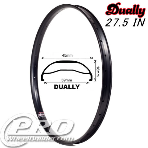 VELOCITY DUALLY 650B BLACK RIM