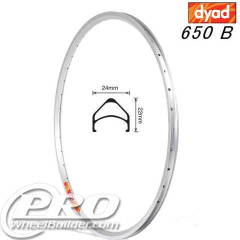 VELOCITY DYAD MSW 27.5 IN SILVER RIM