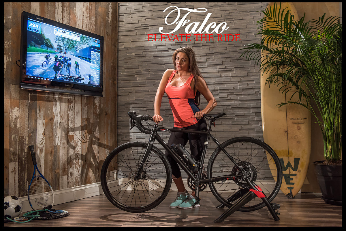 Indoor Trainer Stand for Electric Bikes, Trikes, and Tandems(Red Falco Motor Not Included)